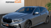 BMW Série 1 116d M Sport grise d'occasion à Narbonne – vue avant de la compacte / voiture occasion Narbonne