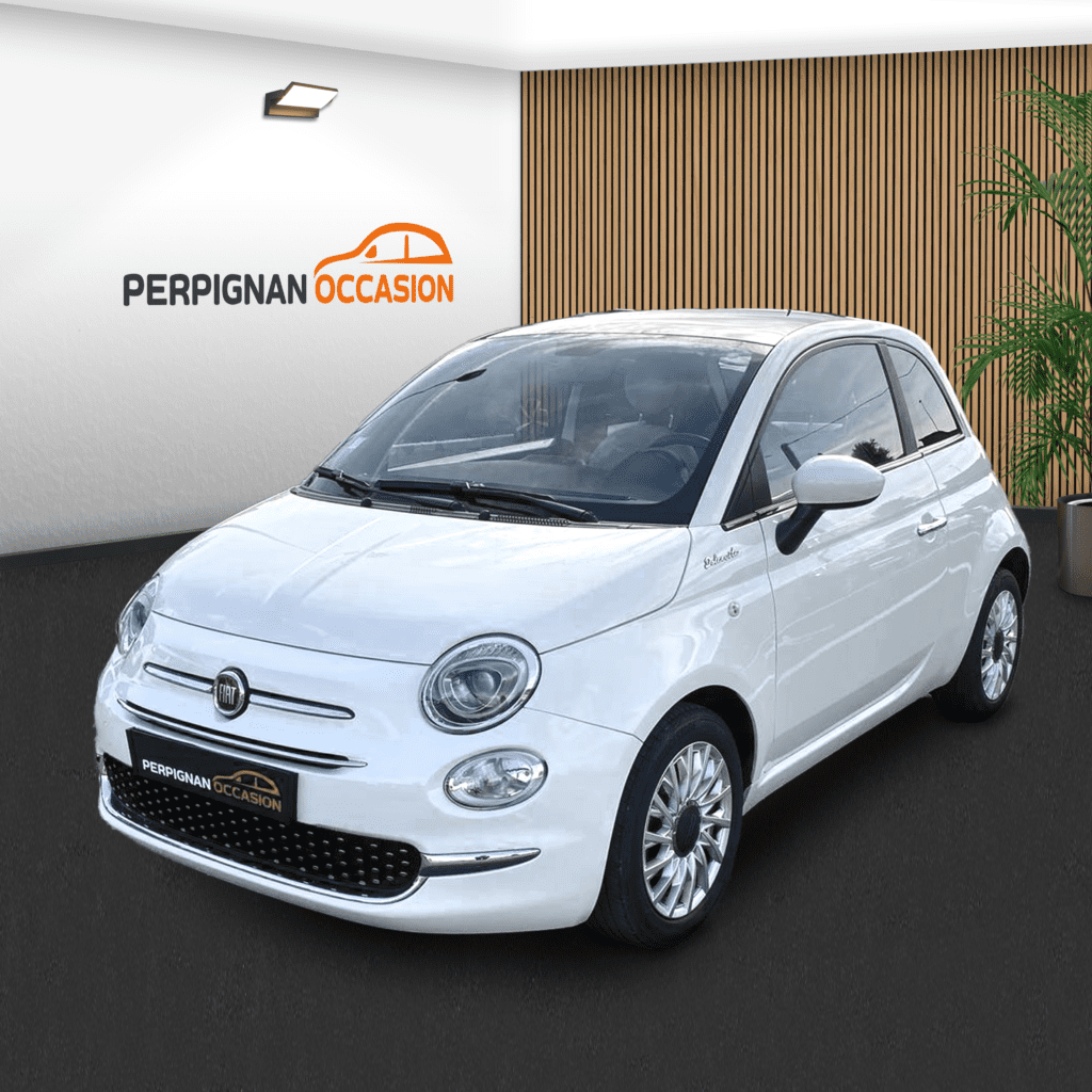 Fiat 500 Dolcevita d'occasion à Narbonne – vue avant de la citadine