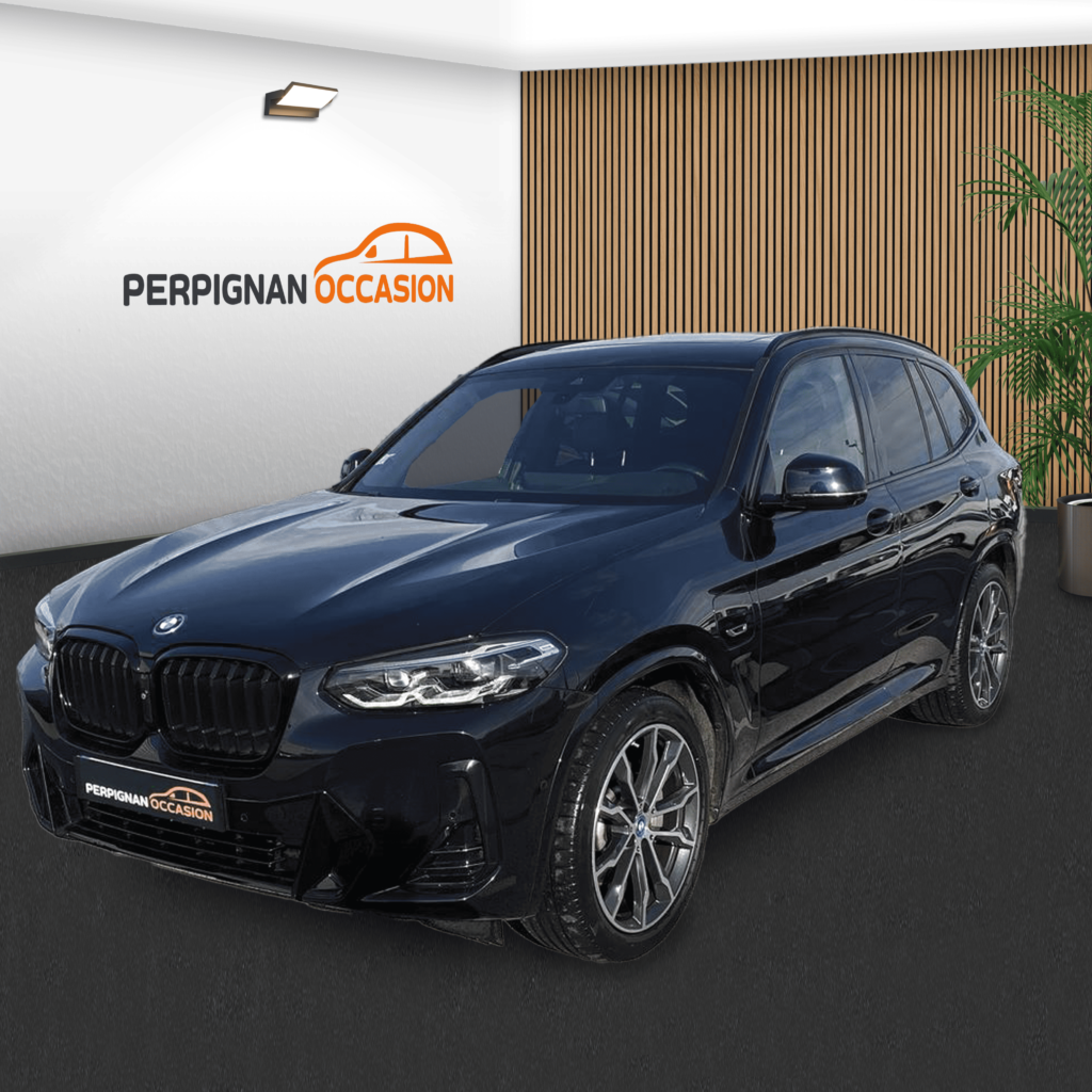 BMW X3 xDrive30e M Sport d'occasion à Narbonne – vue avant du SUV / voiture occasion Narbonne