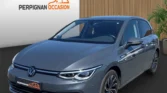 Vue avant Volkswagen Golf 8 grise claire à Narbonne